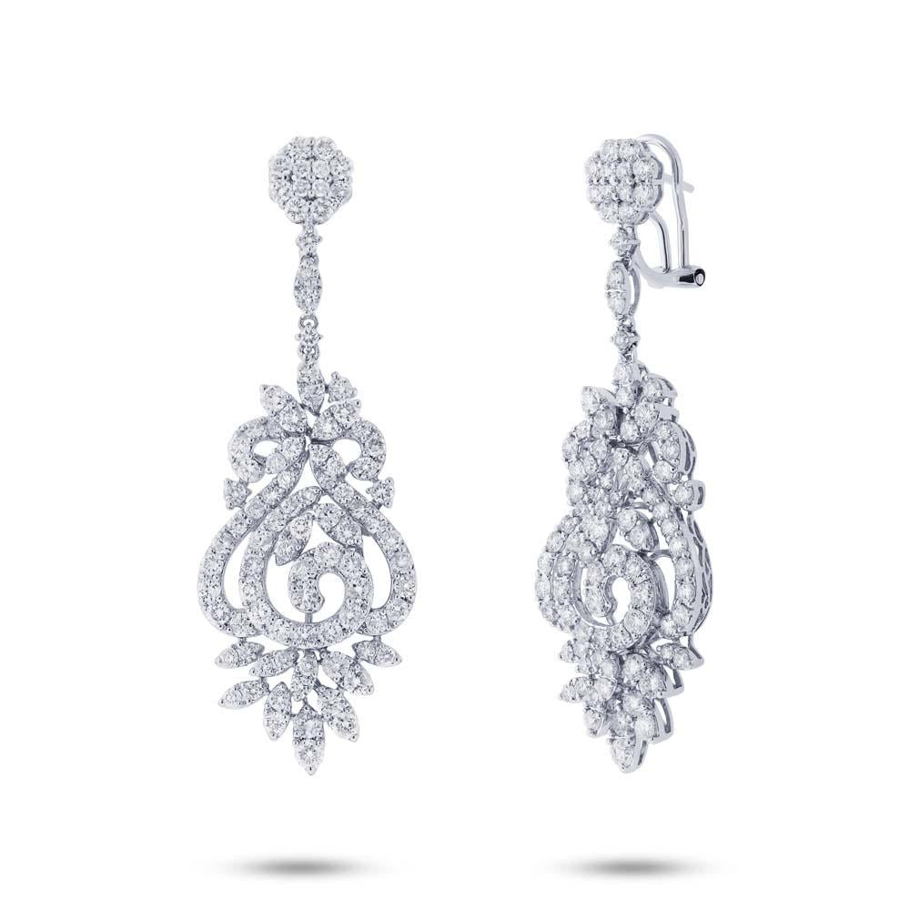 18k White Gold Diamond Earring - 7.43ct