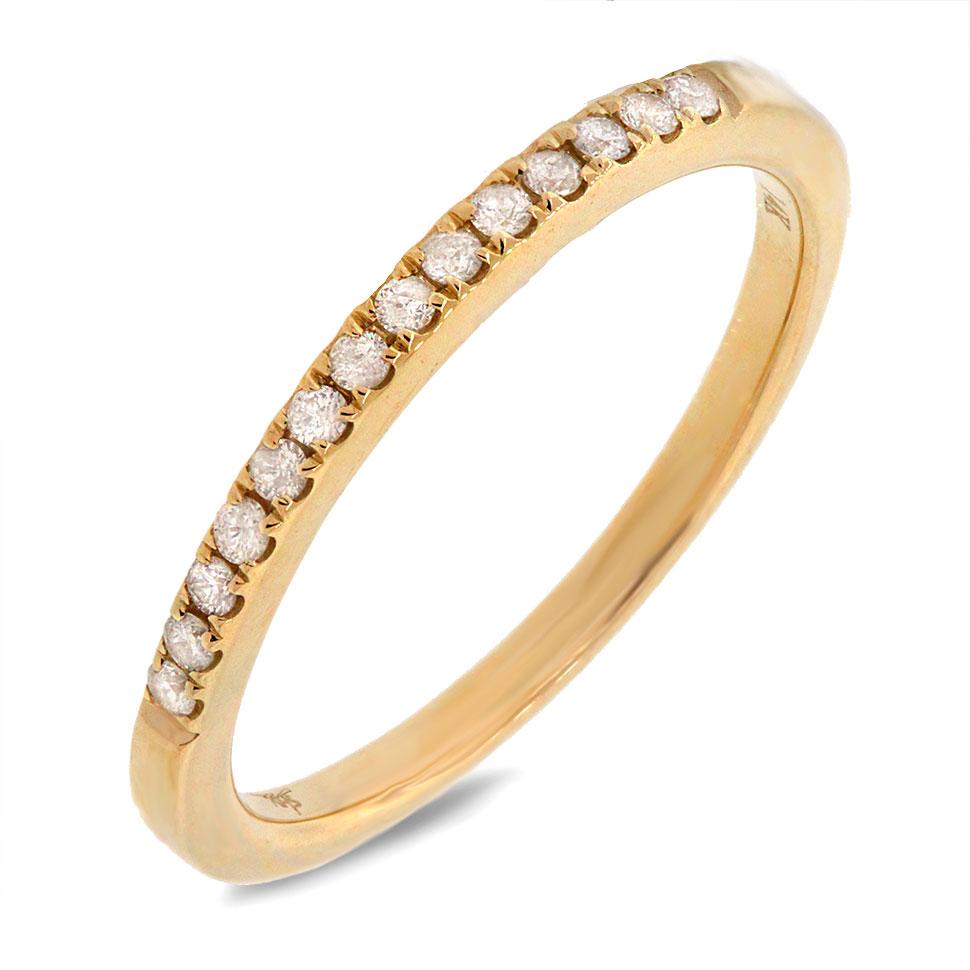 14k Yellow Gold Diamond Lady's Band