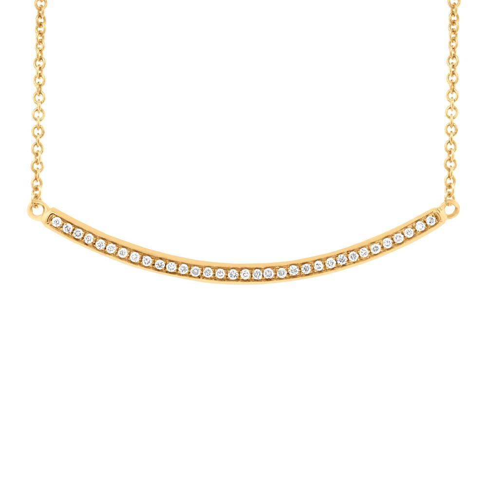 14k Yellow Gold Diamond Pendant - 0.13ct