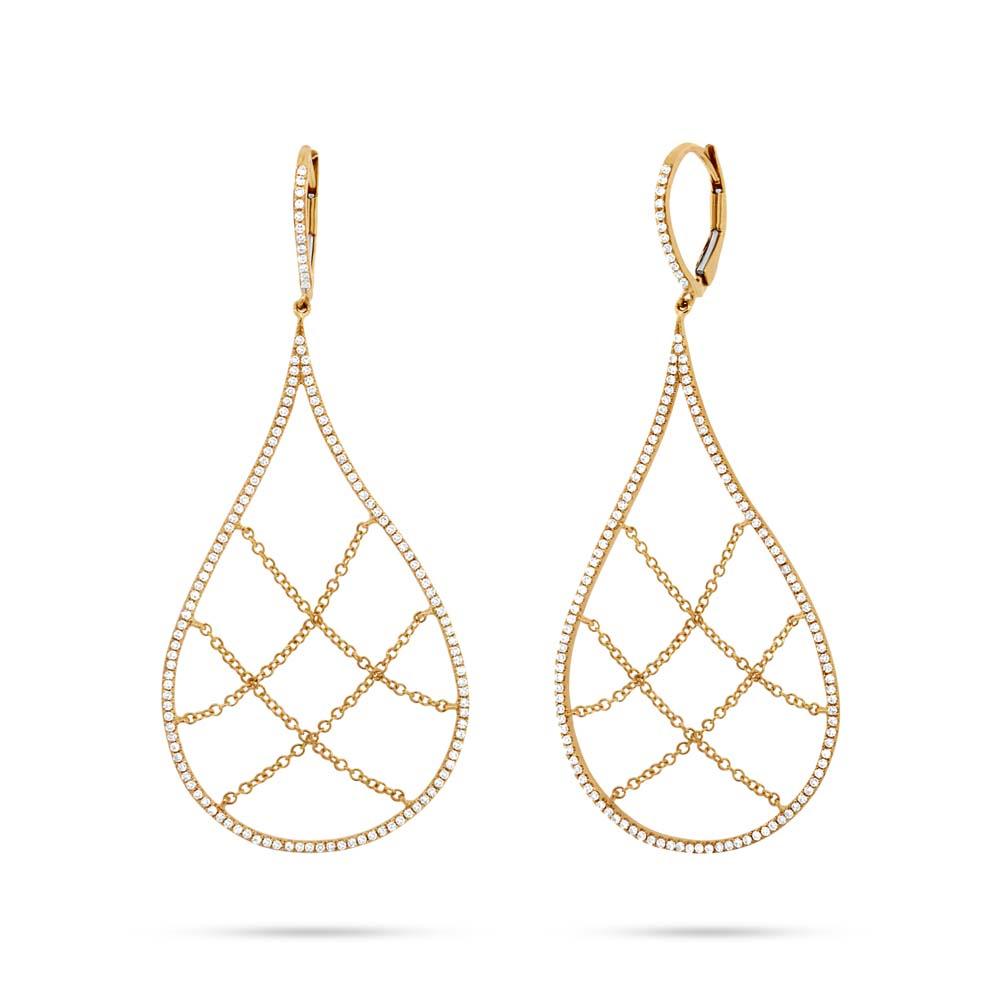 14k Yellow Gold Diamond Earring - 0.74ct