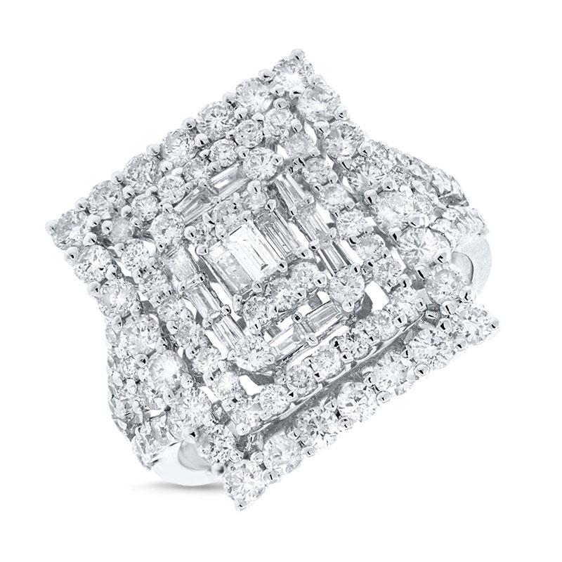 18k White Gold Diamond Lady's Ring - 2.44ct