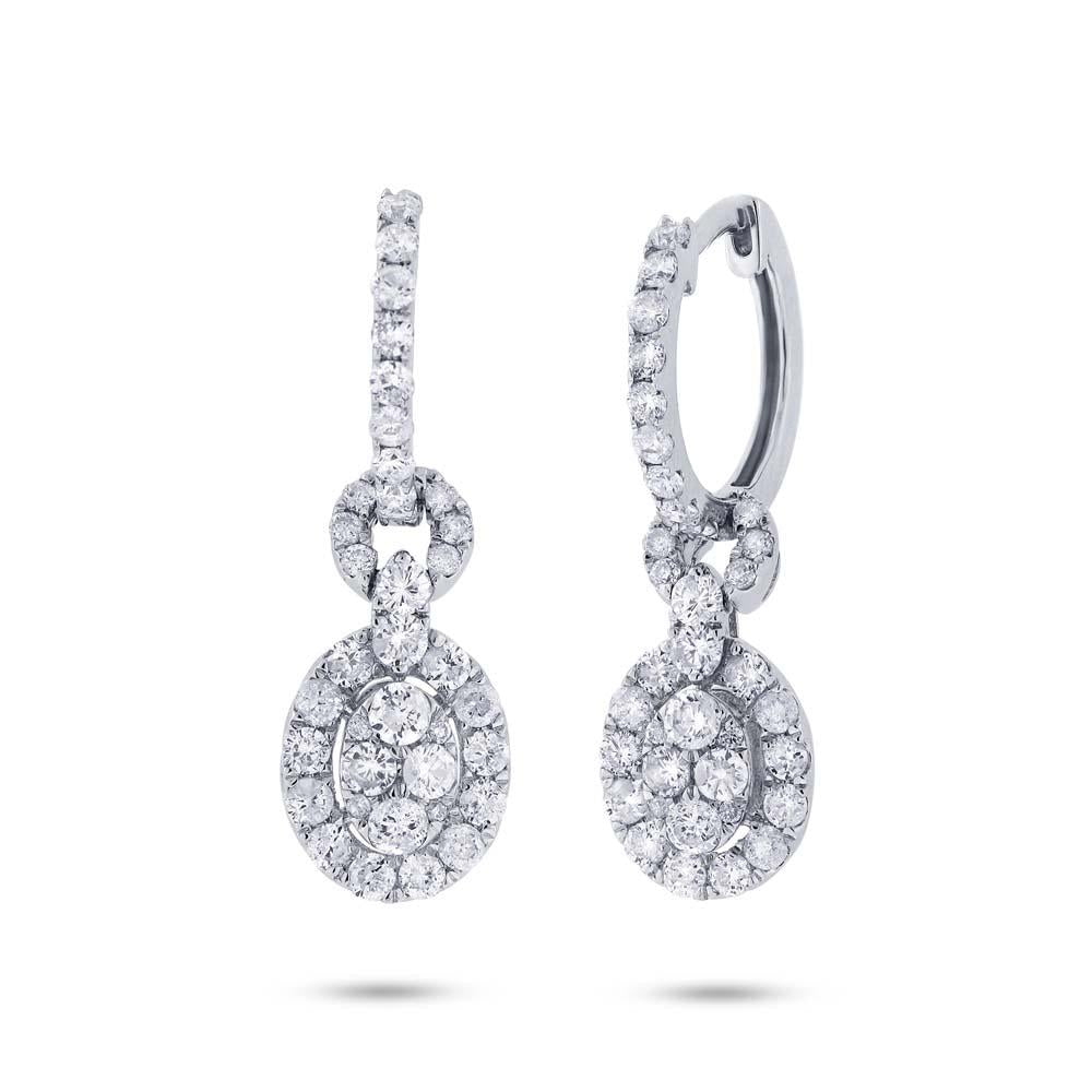 18k White Gold Diamond Earring - 1.42ct