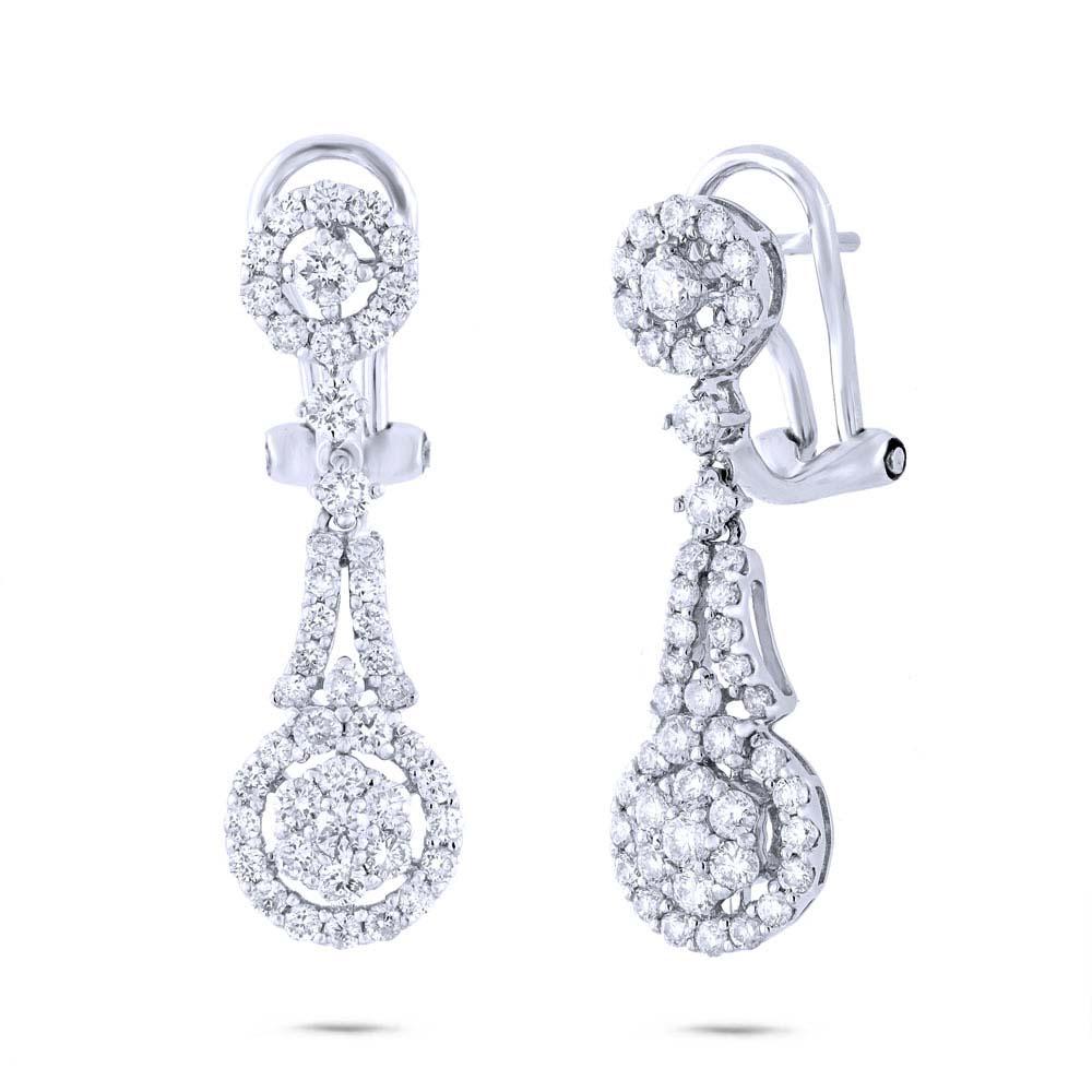 18k White Gold Diamond Earring - 1.56ct