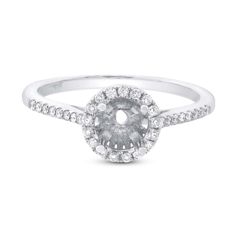18k White Gold Diamond Semi-mount Ring - 0.20ct