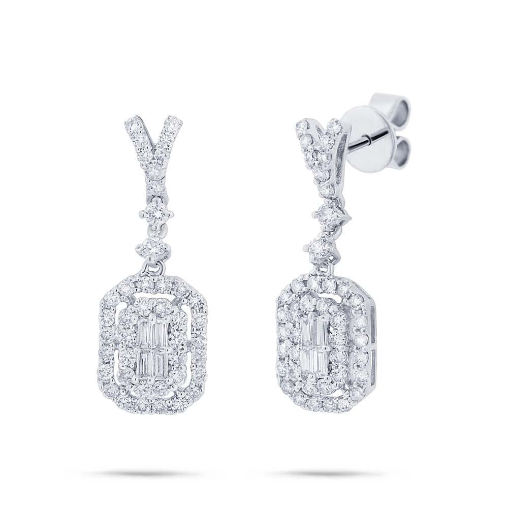 18k White Gold Diamond Earring - 1.09ct