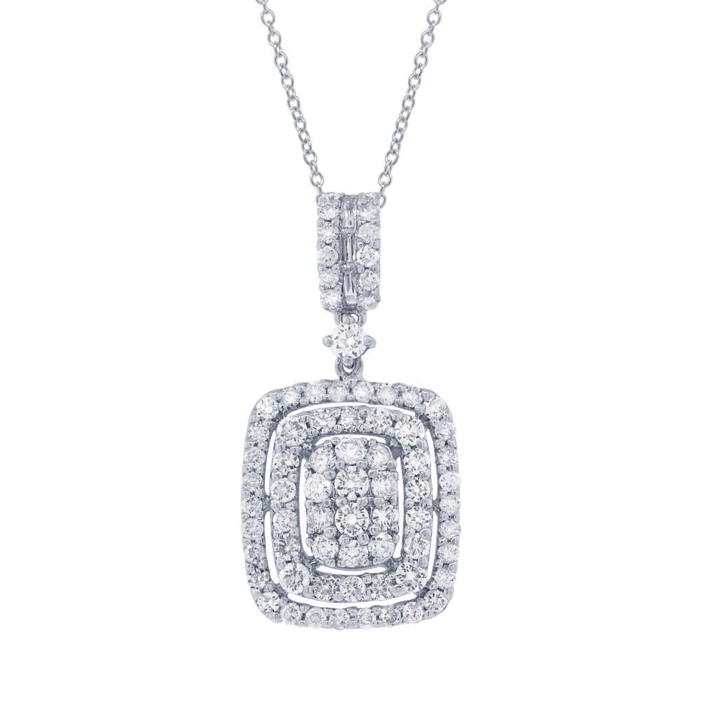 18k White Gold Diamond Pendant - 0.98ct