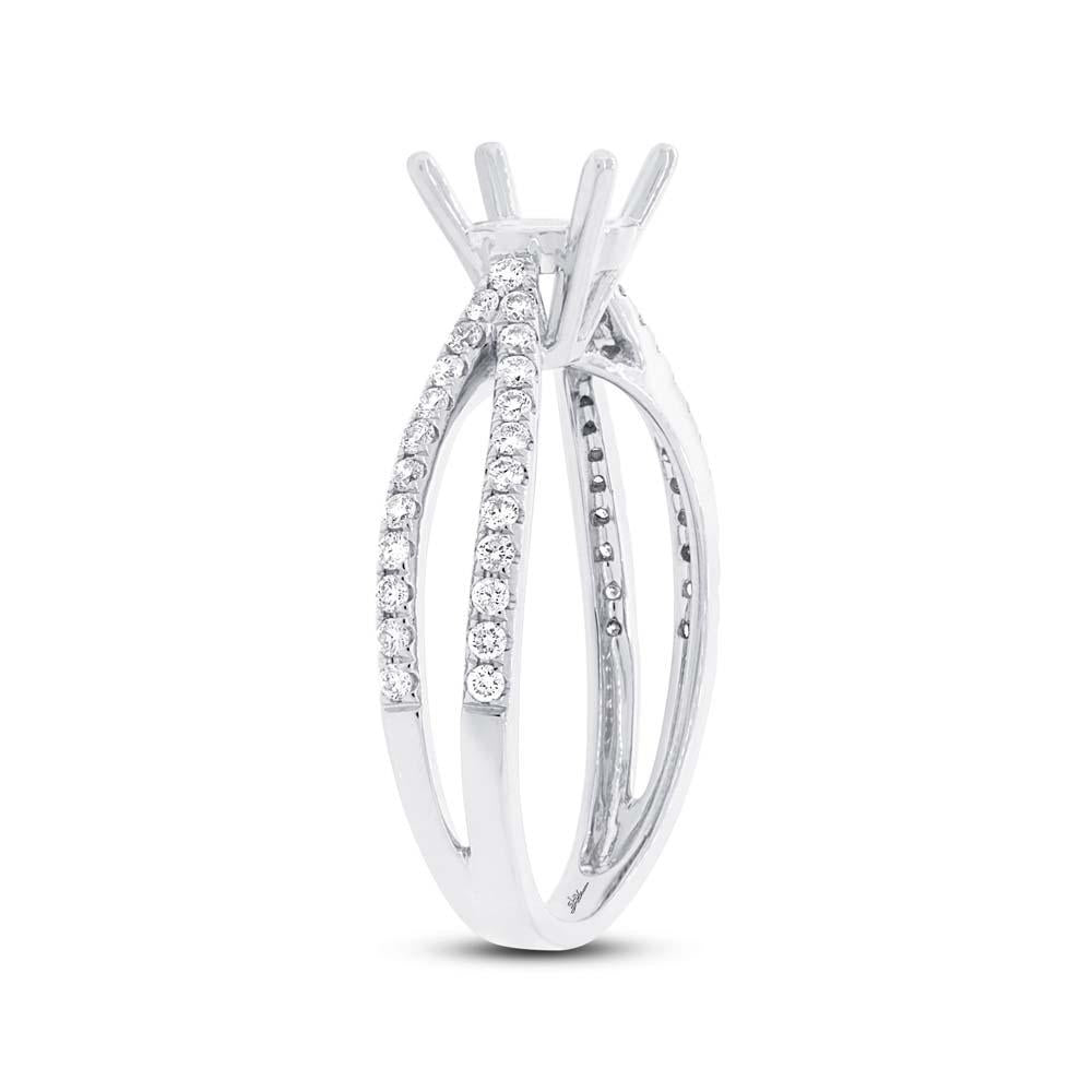 18k White Gold Diamond Semi-mount Ring - 0.33ct