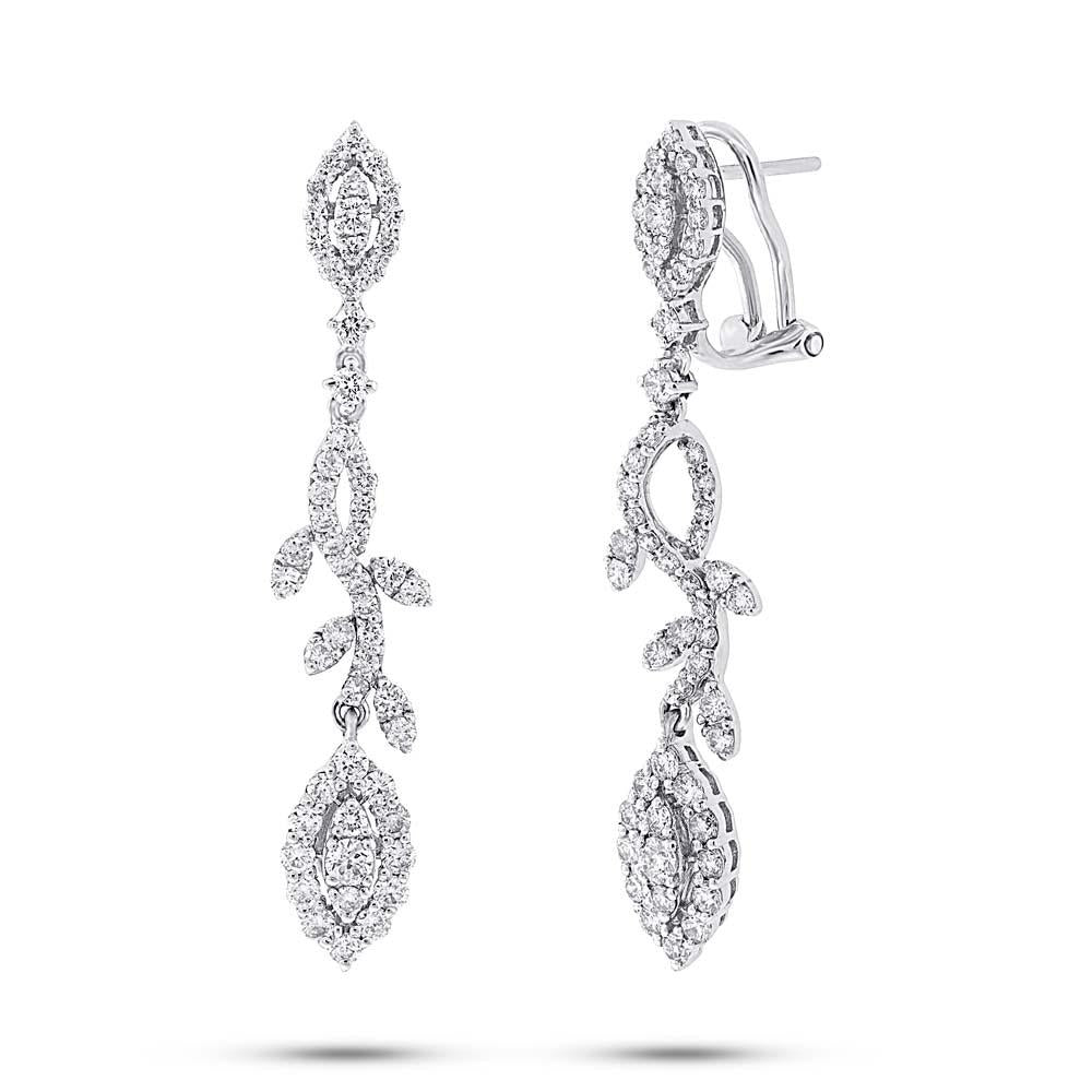 18k White Gold Diamond Earring - 1.94ct