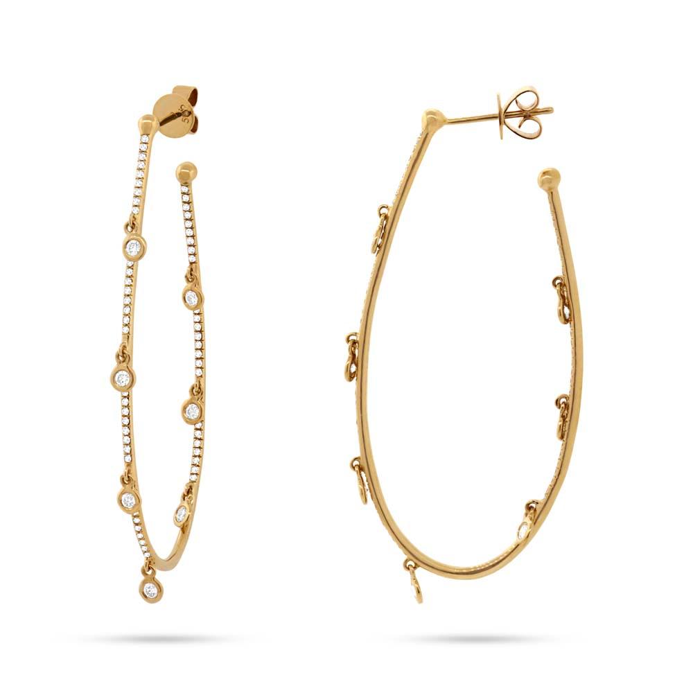 14k Yellow Gold Diamond Earring - 0.67ct