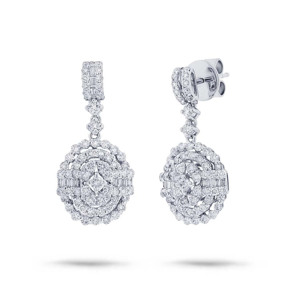 18k White Gold Diamond Earring - 1.61ct