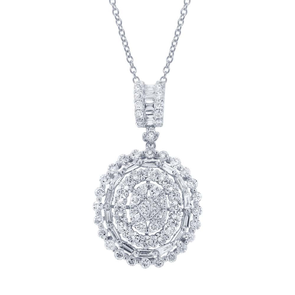 18k White Gold Diamond Pendant - 2.39ct