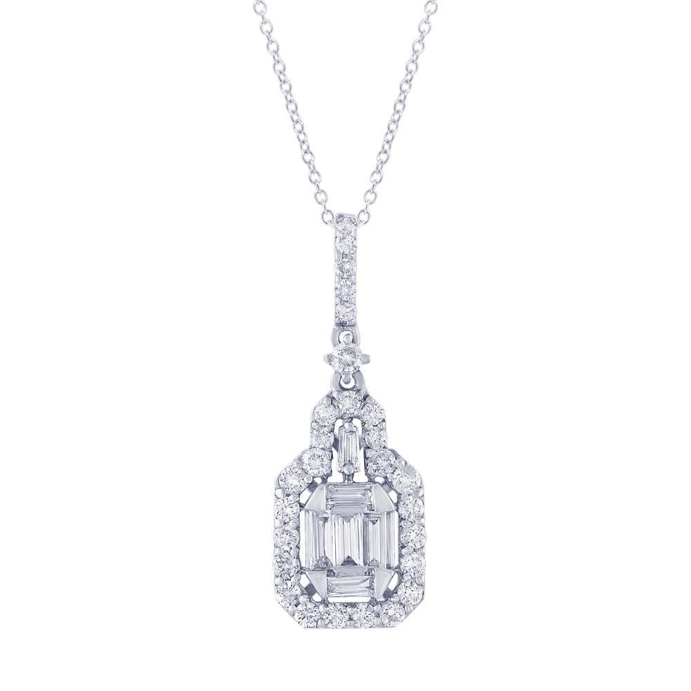 18k White Gold Diamond Pendant - 0.72ct