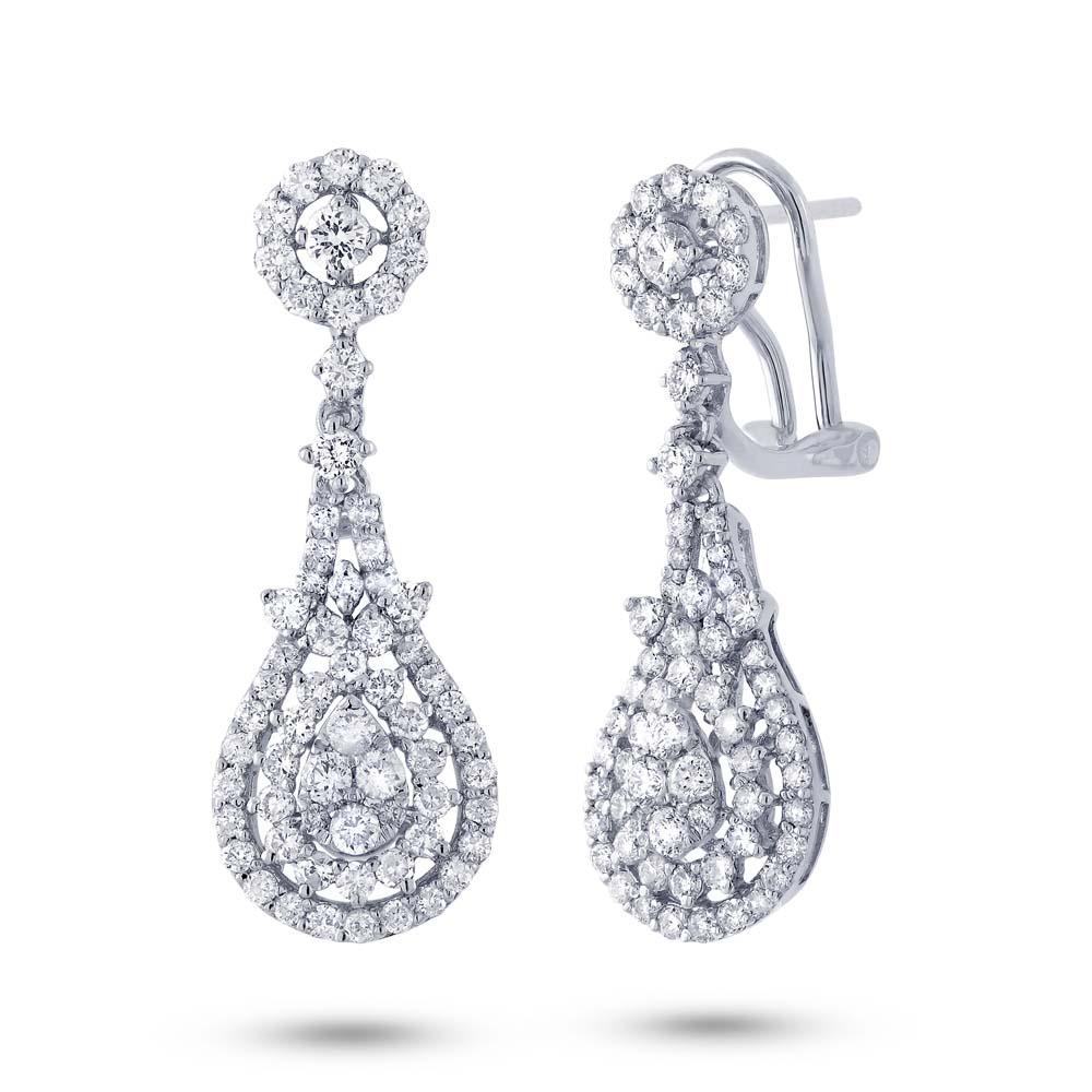 18k White Gold Diamond Earring - 2.00ct