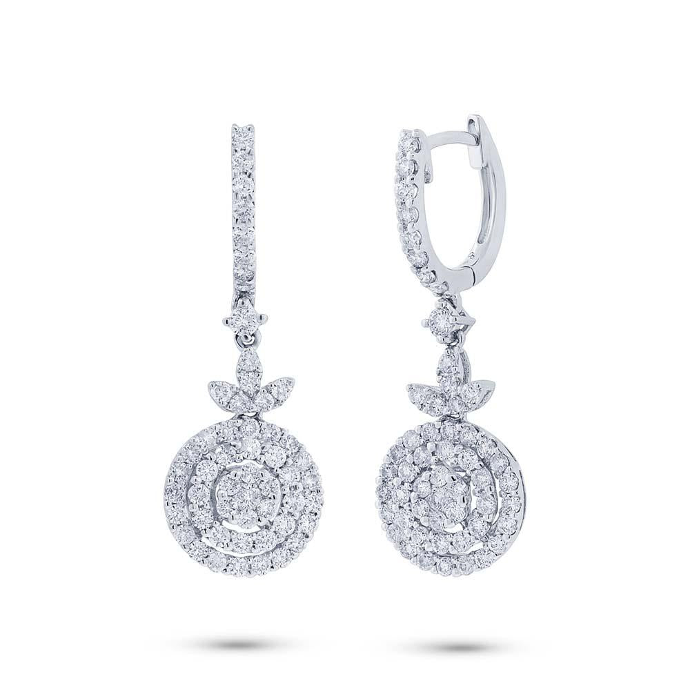 18k White Gold Diamond Earring - 1.17ct