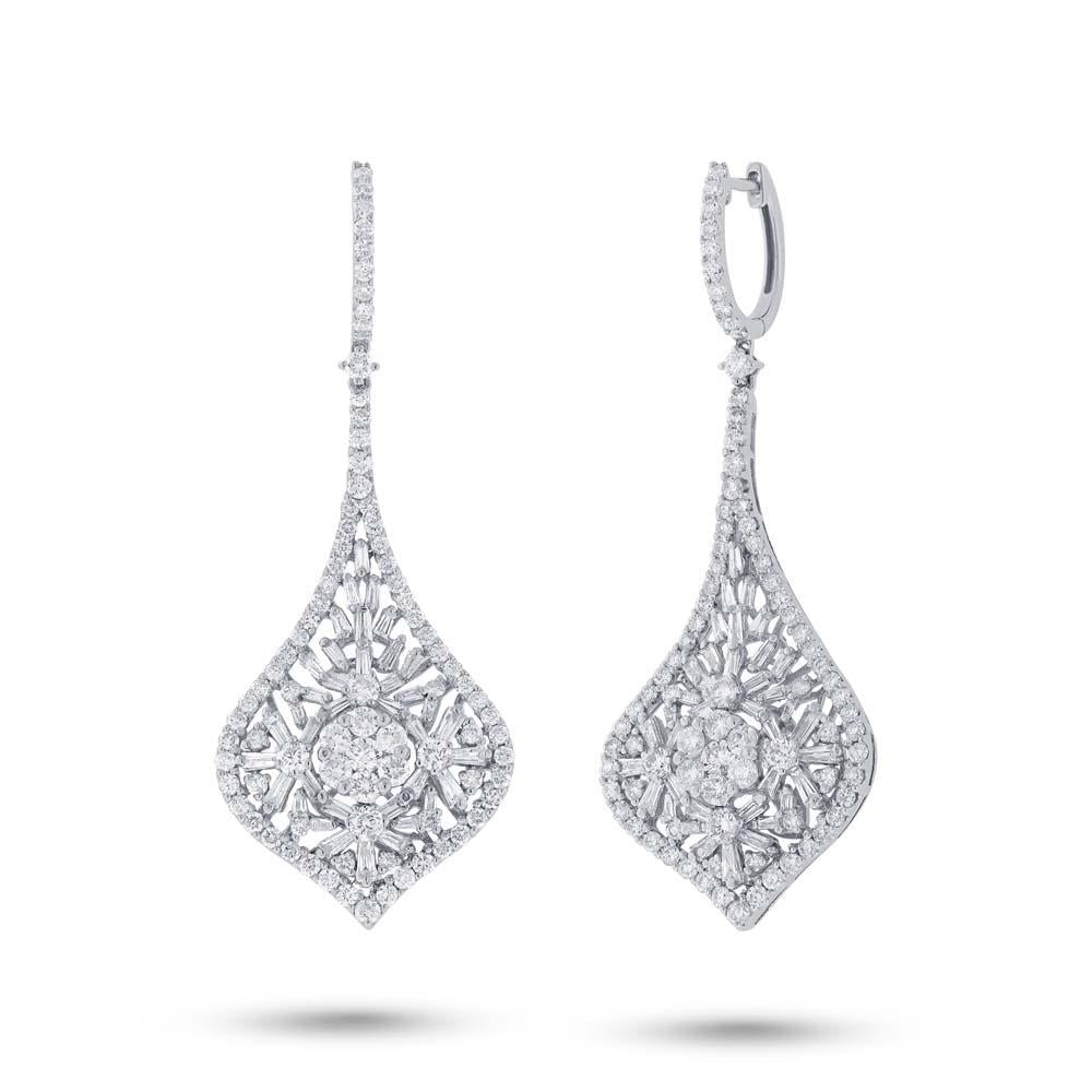 18k White Gold Diamond Earring - 4.40ct