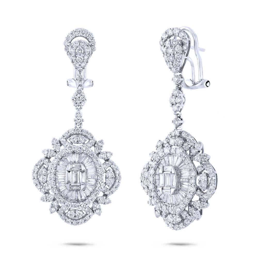 18k White Gold Diamond Earring - 4.65ct