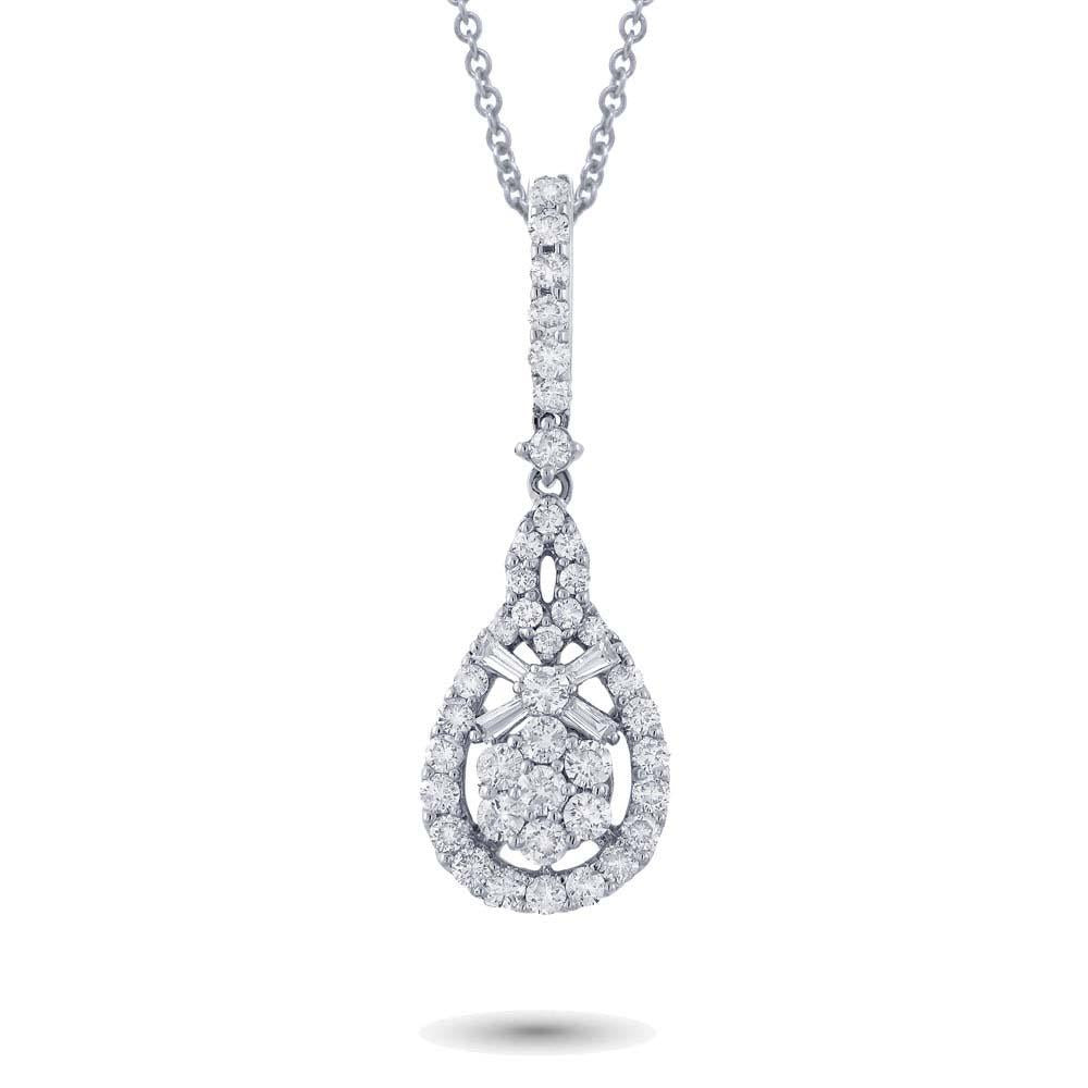 18k White Gold Diamond Pendant - 0.93ct
