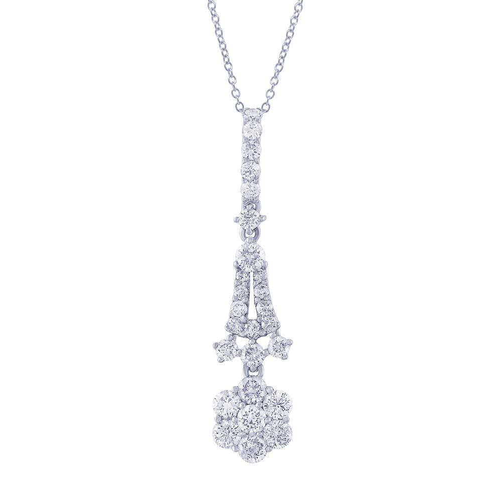18k White Gold Diamond Pendant - 0.98ct