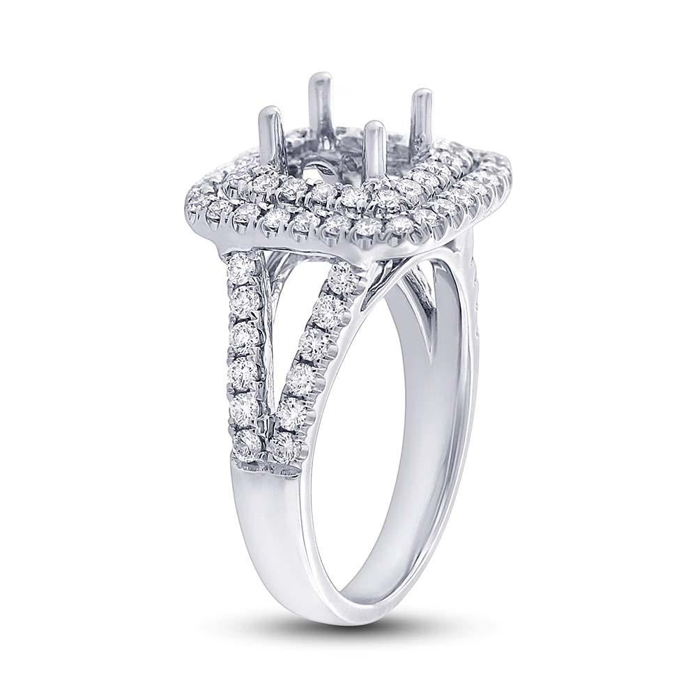 18k White Gold Diamond Semi-mount Ring - 0.93ct