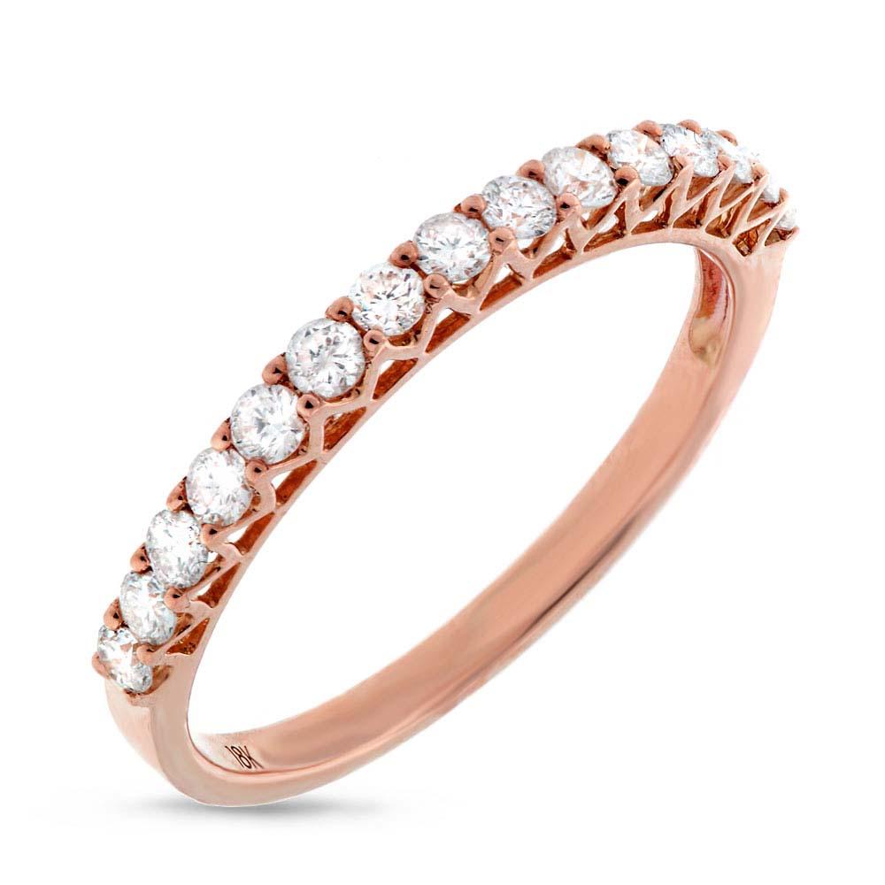 18k Rose Gold Diamond Lady's Band - 0.44ct