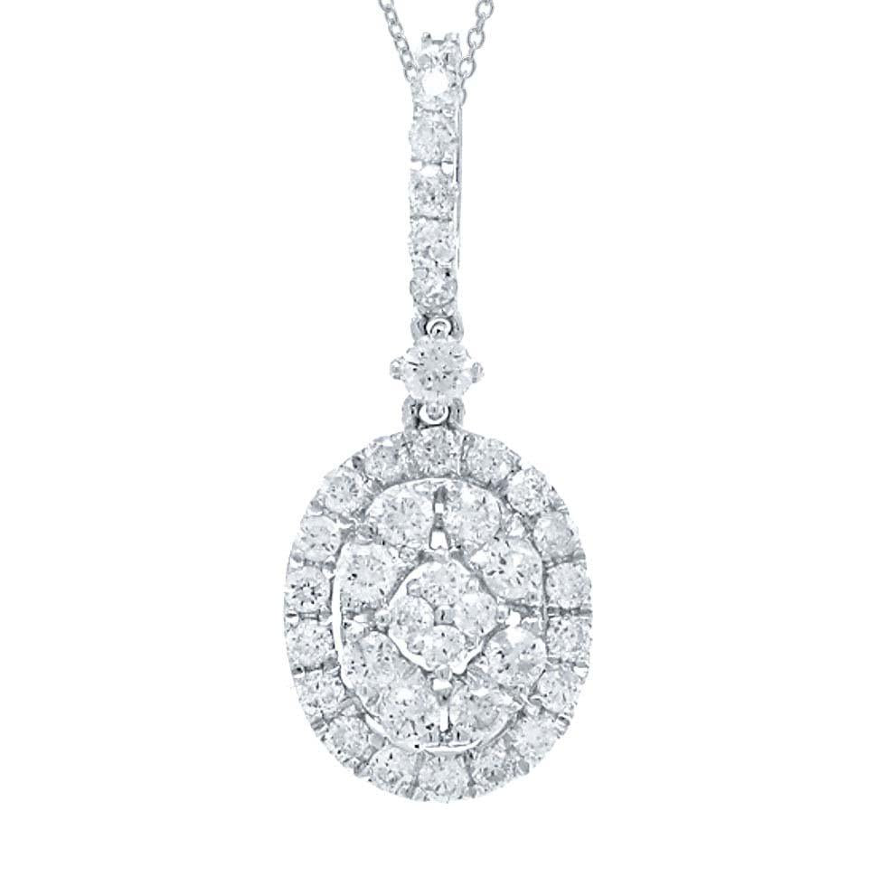 18k White Gold Diamond Pendant - 0.63ct