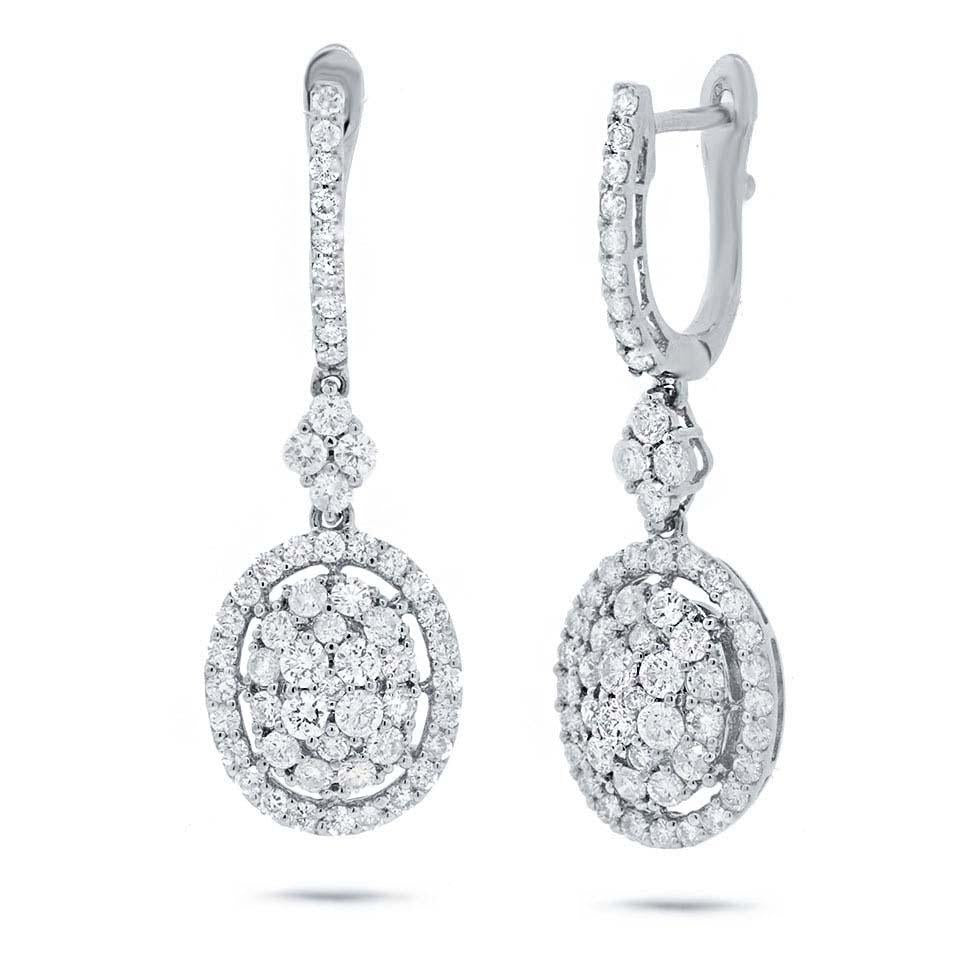 18k White Gold Diamond Earring - 1.70ct