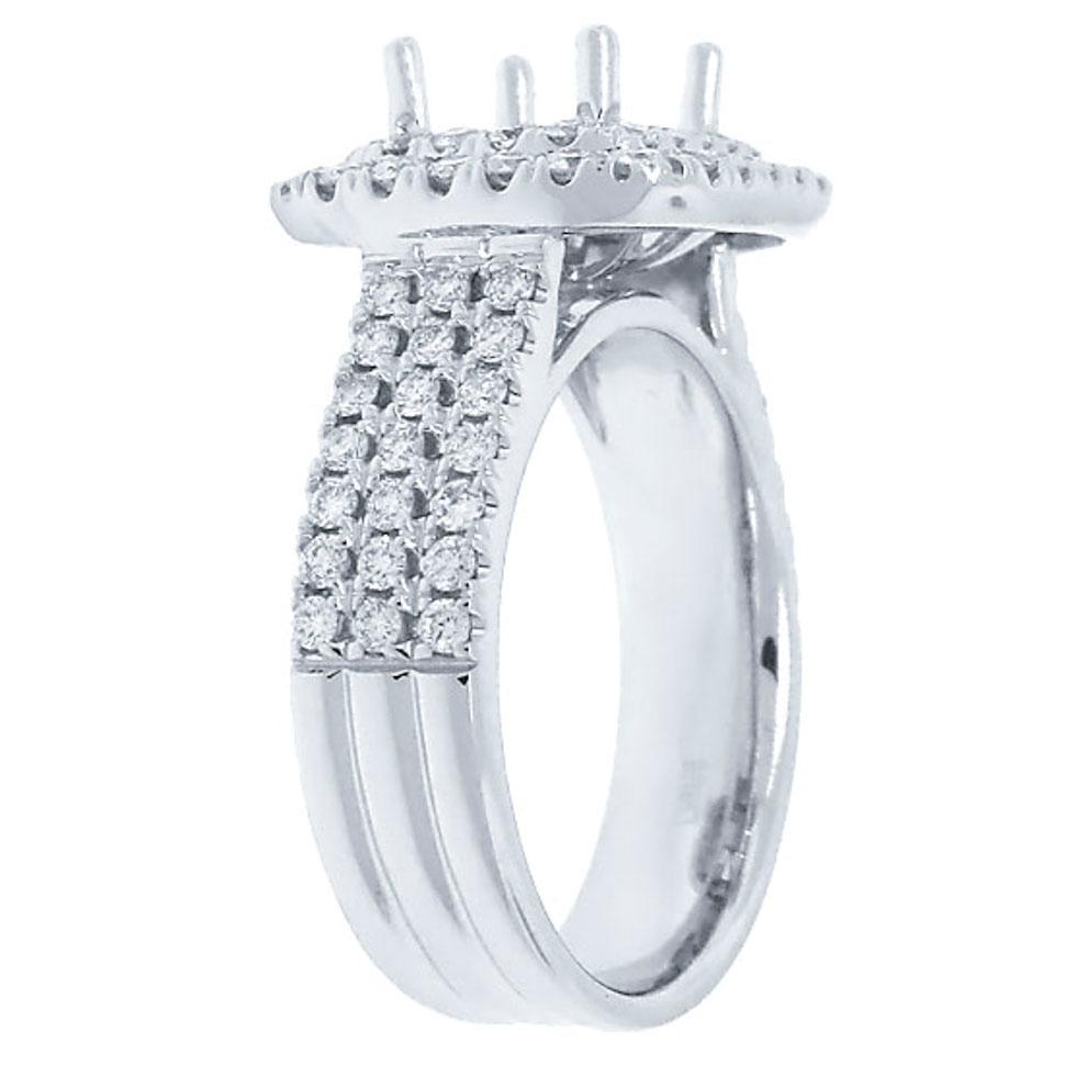 18k White Gold Diamond Semi-mount Ring - 1.08ct