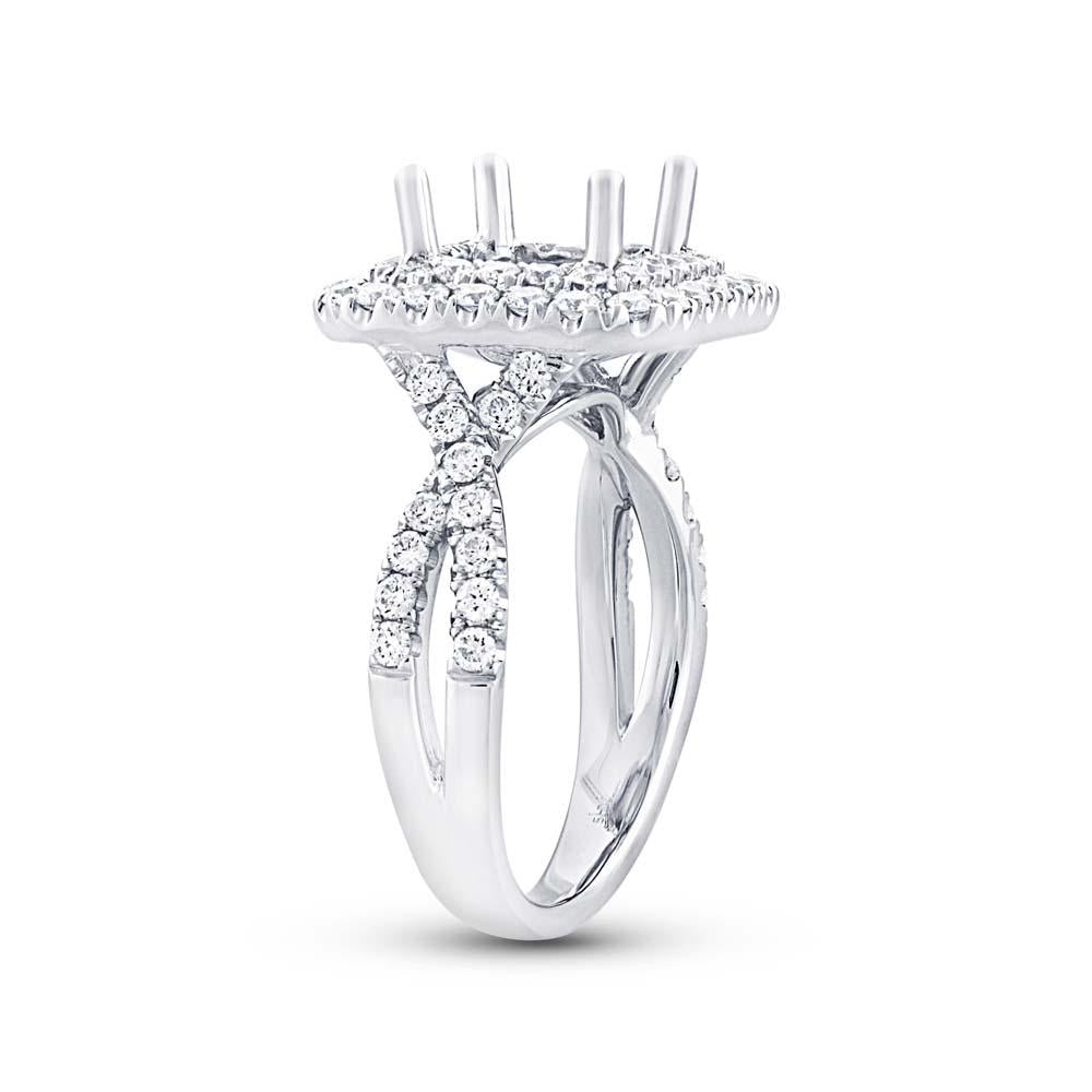 18k White Gold Diamond Semi-mount Ring - 0.98ct