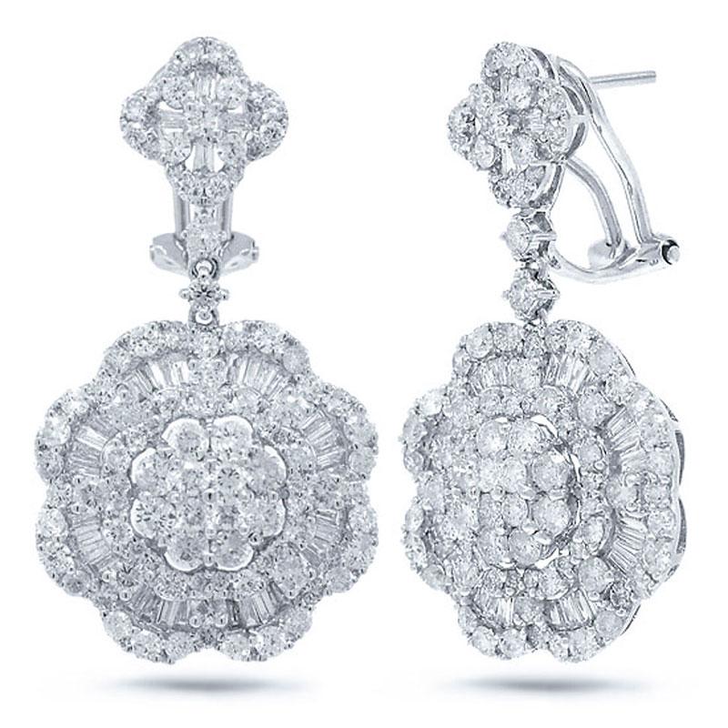 18k White Gold Diamond Earring - 4.27ct