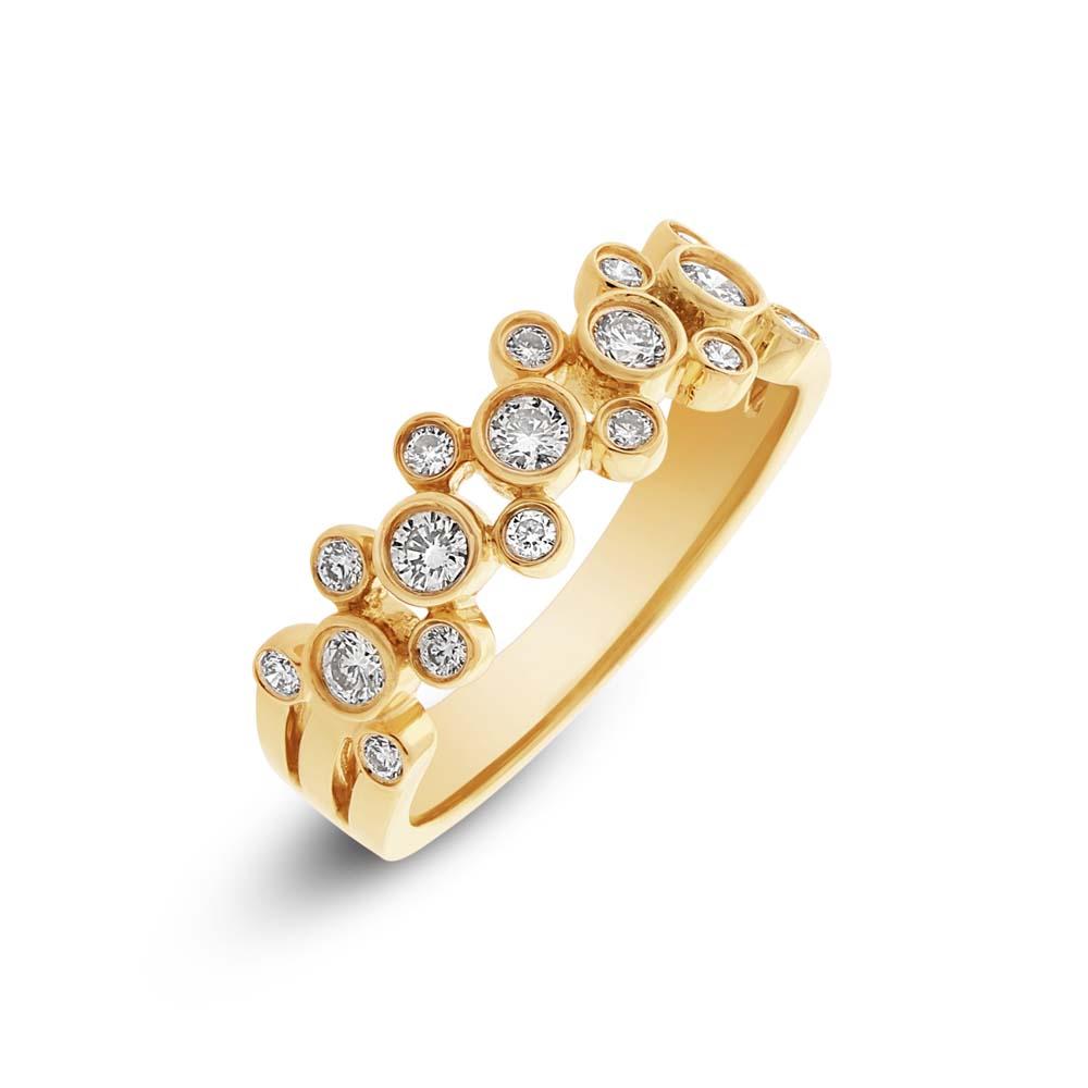 14k Yellow Gold Diamond Lady's Ring - 0.43ct