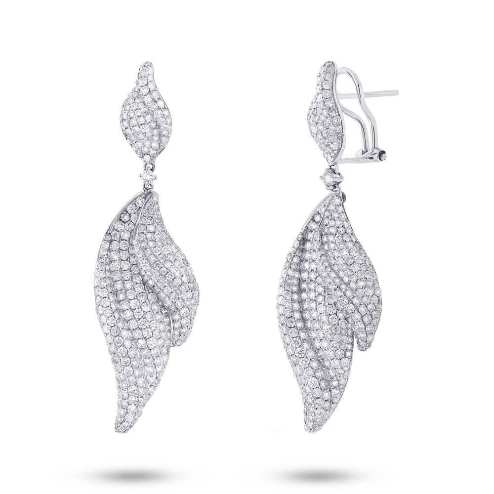 18k White Gold Diamond Earring - 6.18ct