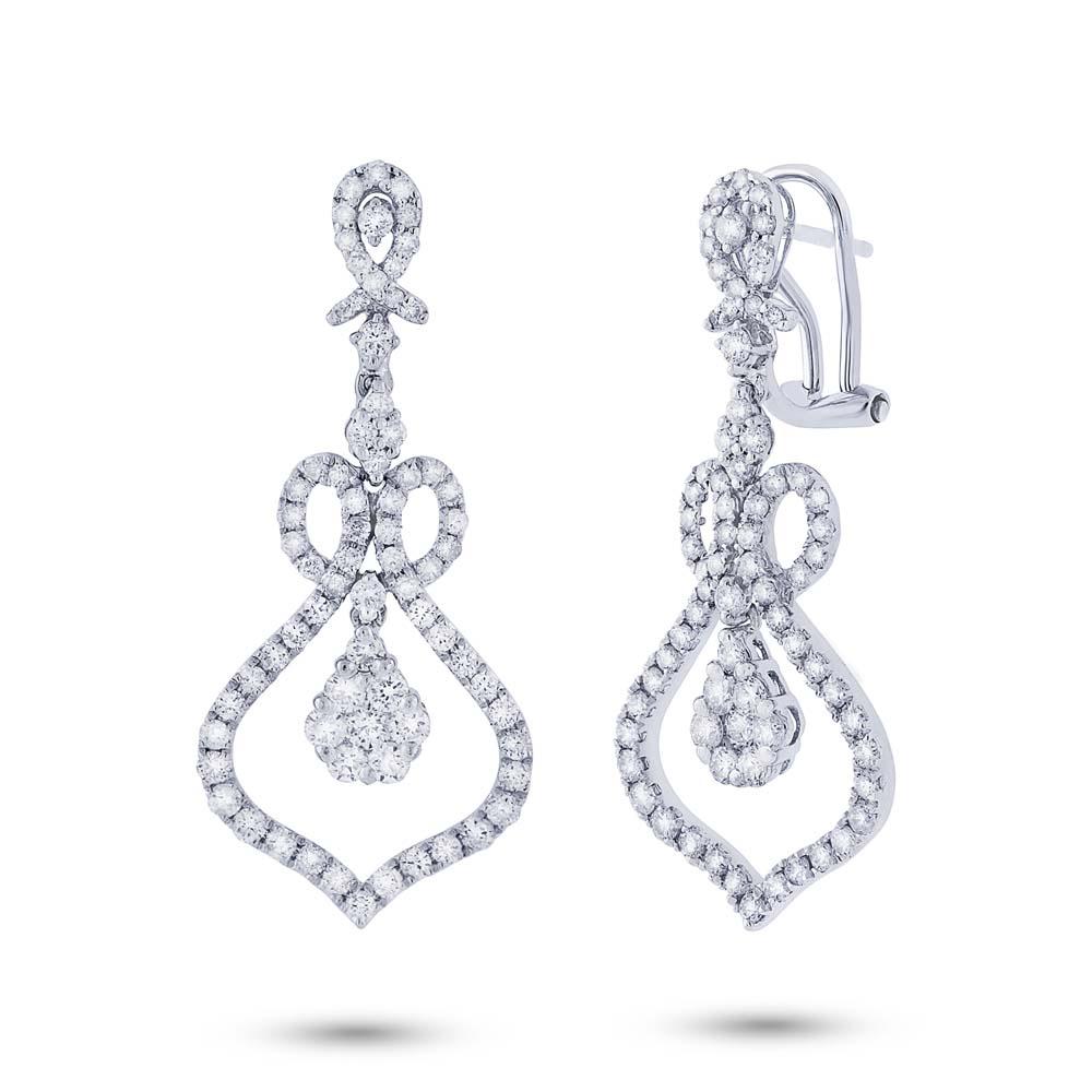 18k White Gold Diamond Earring - 2.20ct