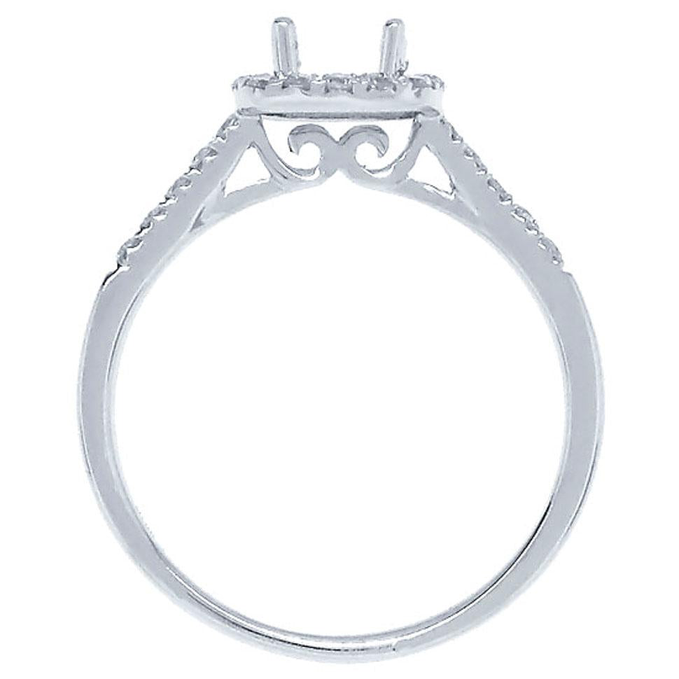 14k White Gold Diamond Semi-mount Ring - 0.30ct
