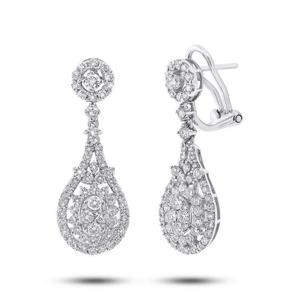 18k White Gold Diamond Earring - 2.01ct