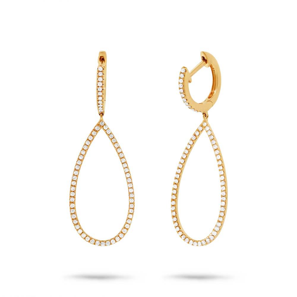 14k Yellow Gold Diamond Earring - 0.40ct