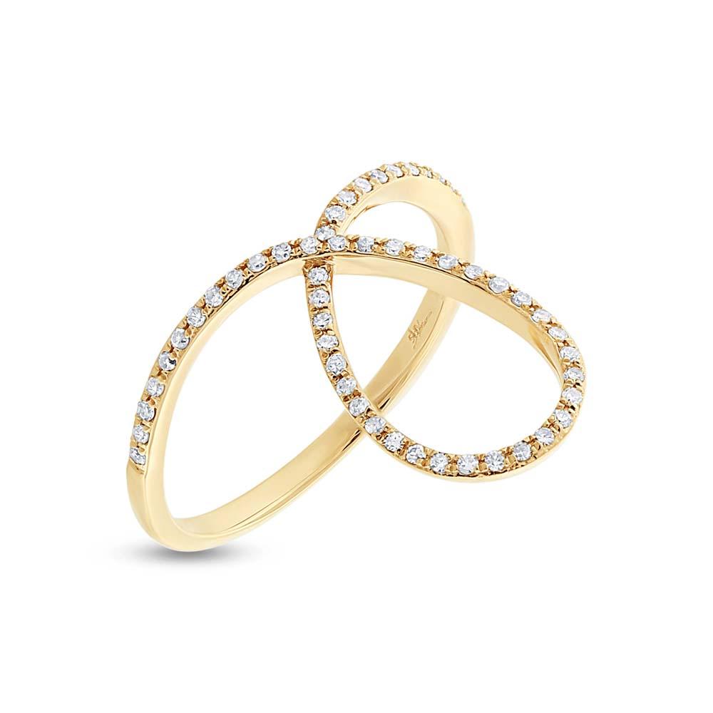 14k Yellow Gold Diamond Lady's Ring - 0.20ct