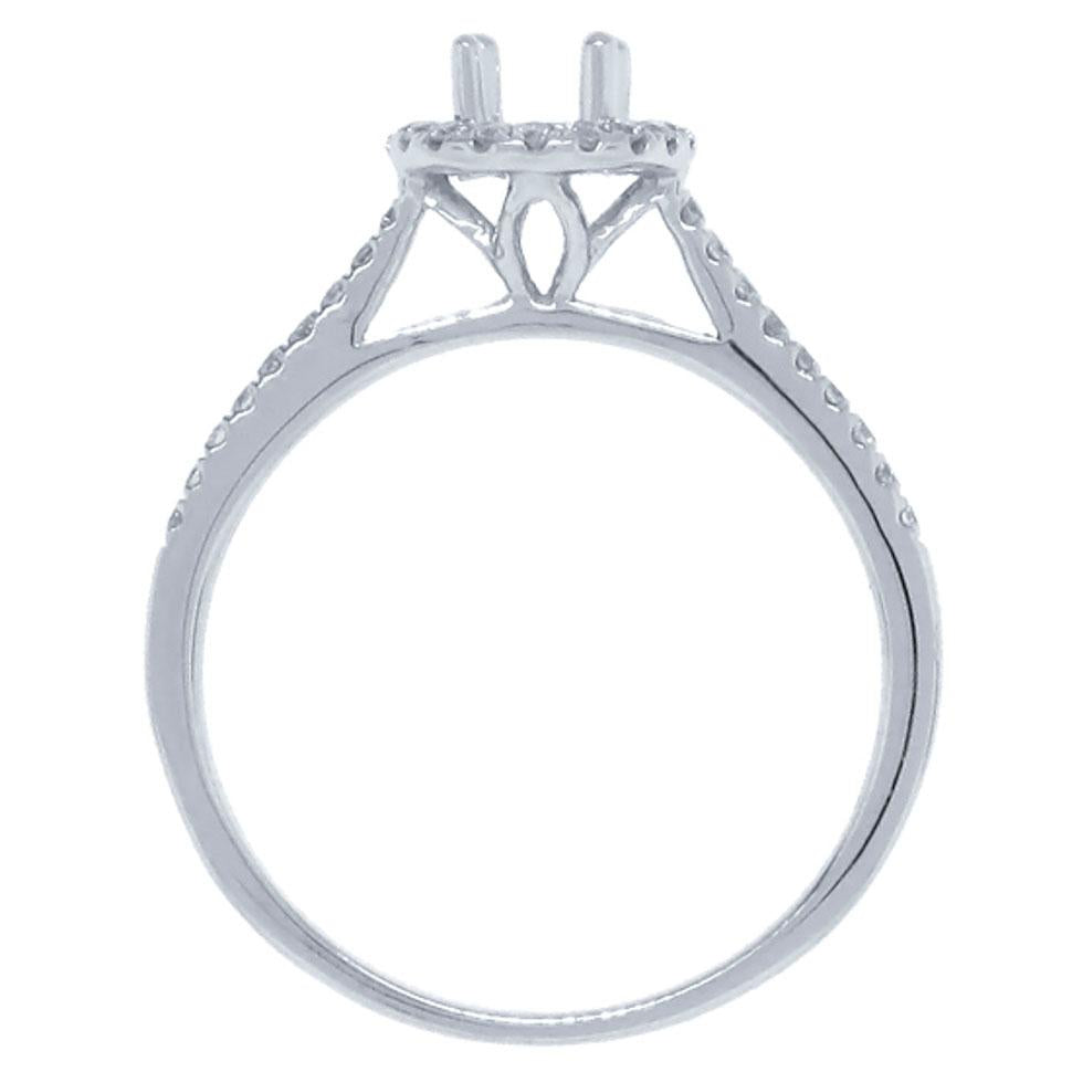14k White Gold Diamond Semi-mount Ring - 0.20ct