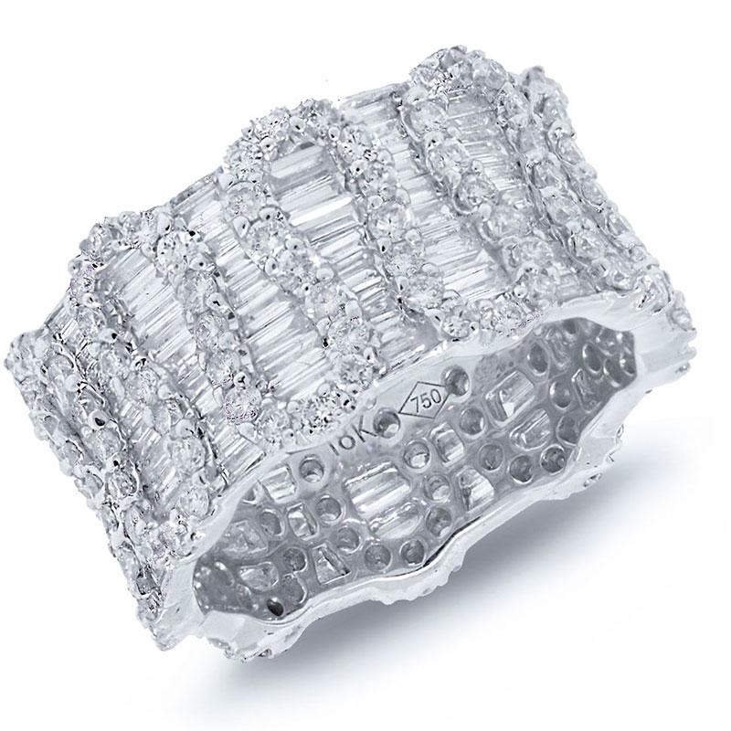 18k White Gold Diamond Eternity Ring Size 7 - 4.92ct