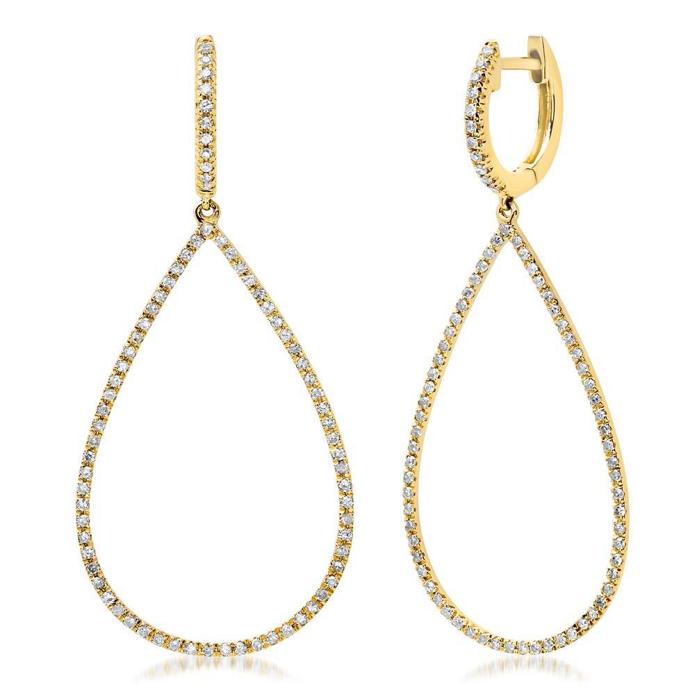 14k Yellow Gold Diamond Earring - 0.52ct