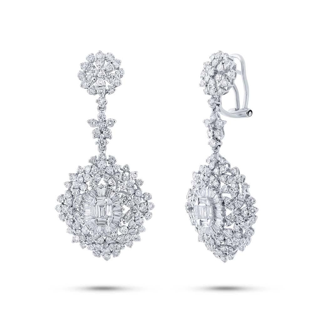 18k White Gold Diamond Earring - 4.84ct