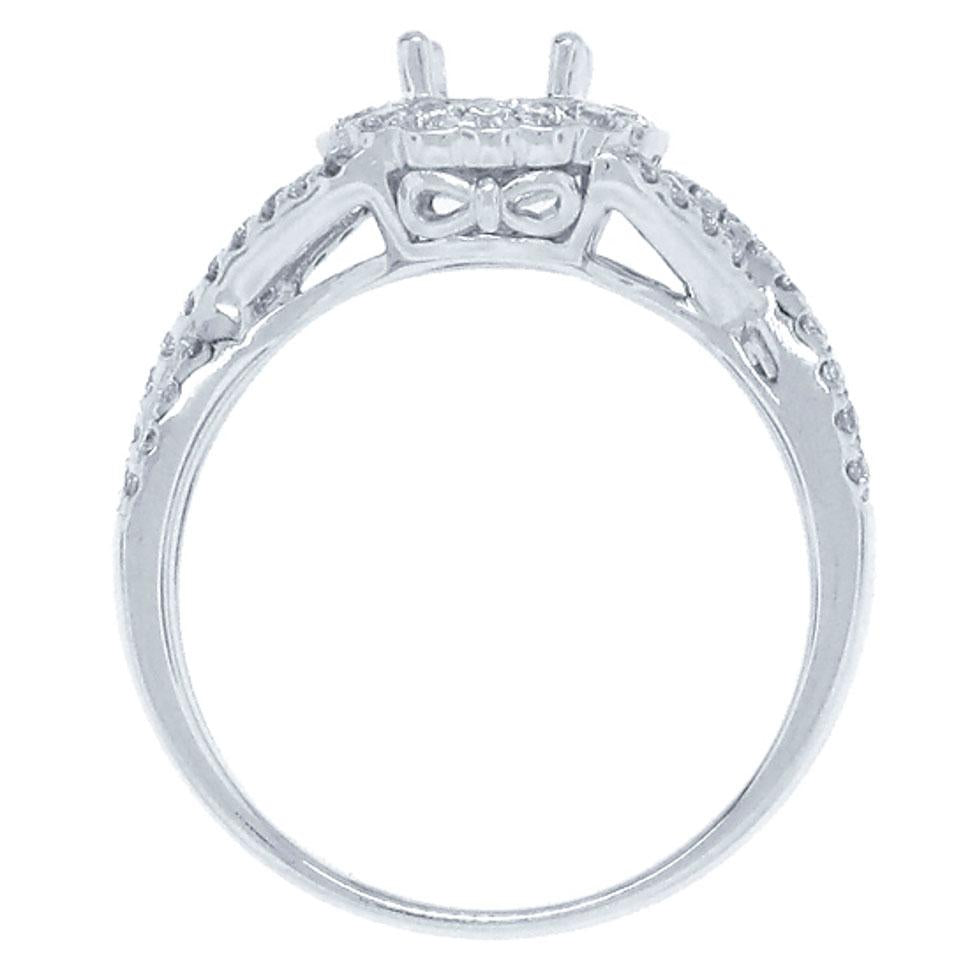 14k White Gold Diamond Semi-mount Ring - 0.40ct