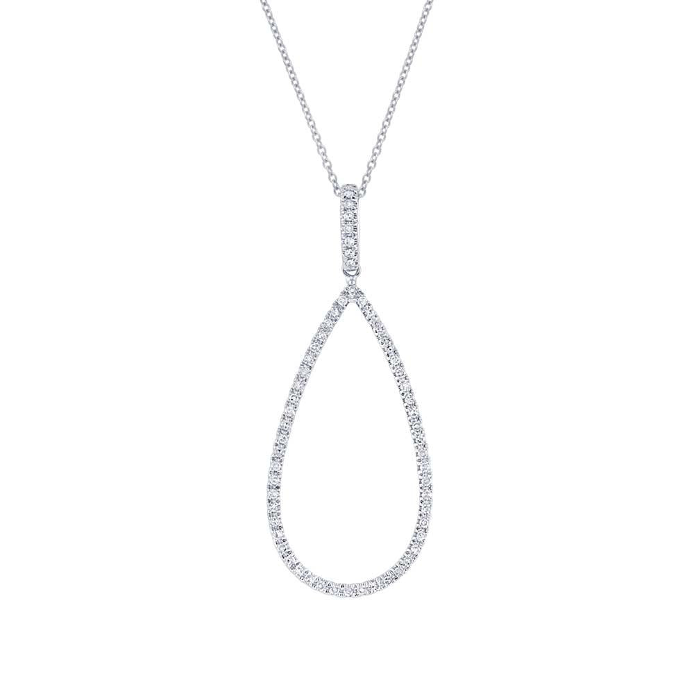 14k White Gold Diamond Pendant - 0.17ct