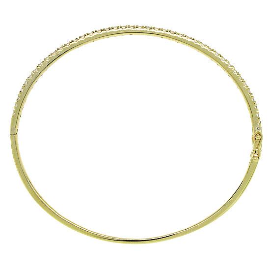 14k Yellow Gold Diamond Bangle - 0.90ct
