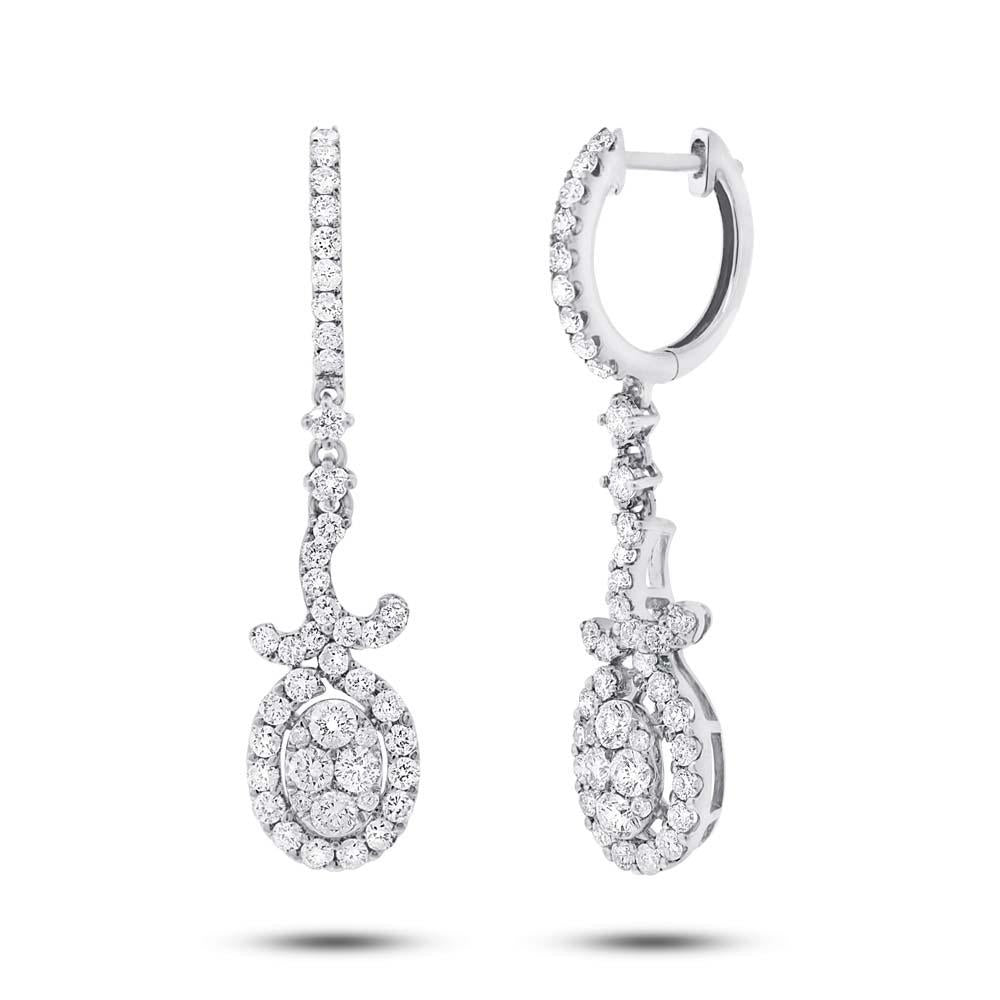 18k White Gold Diamond Earring - 1.45ct