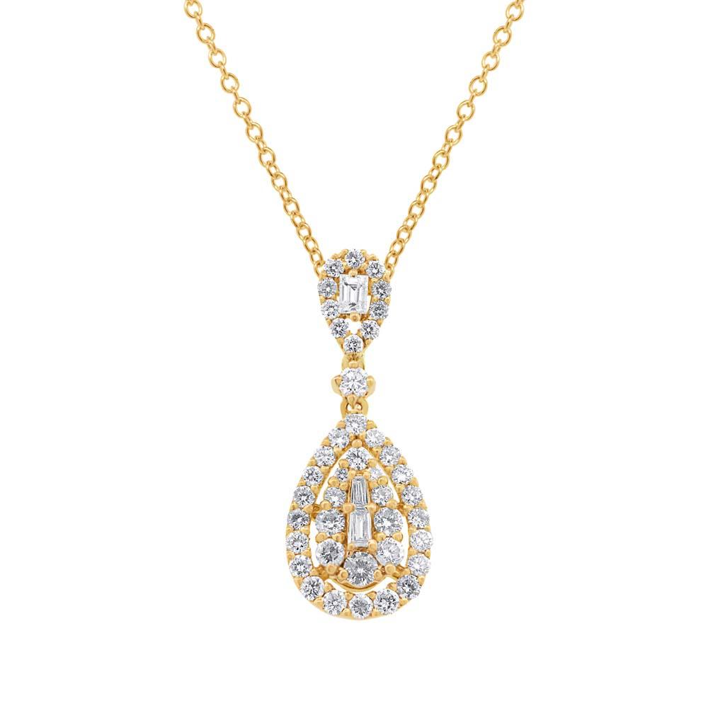 18k Yellow Gold Diamond Pendant - 0.78ct
