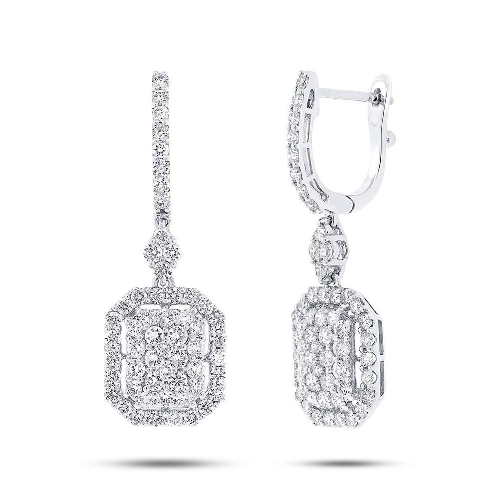 18k White Gold Diamond Earring - 2.31ct