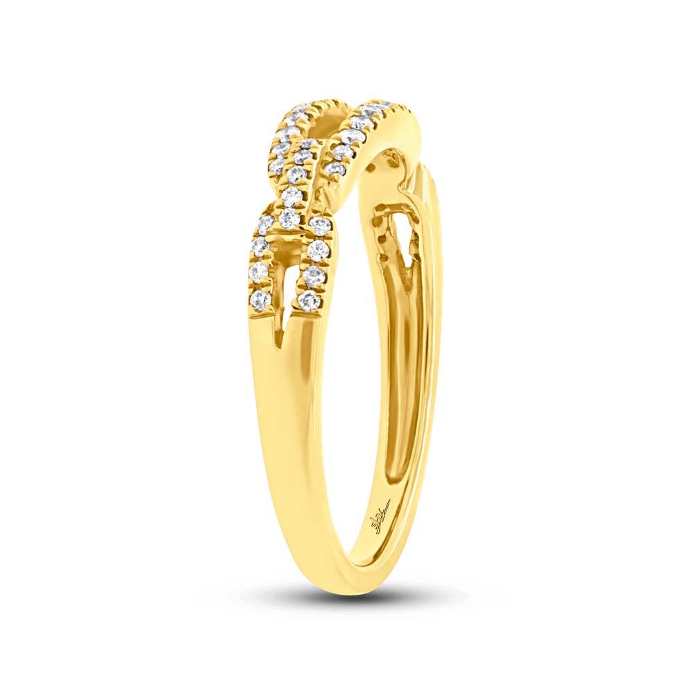 14k Yellow Gold Diamond Lady's Ring - 0.23ct