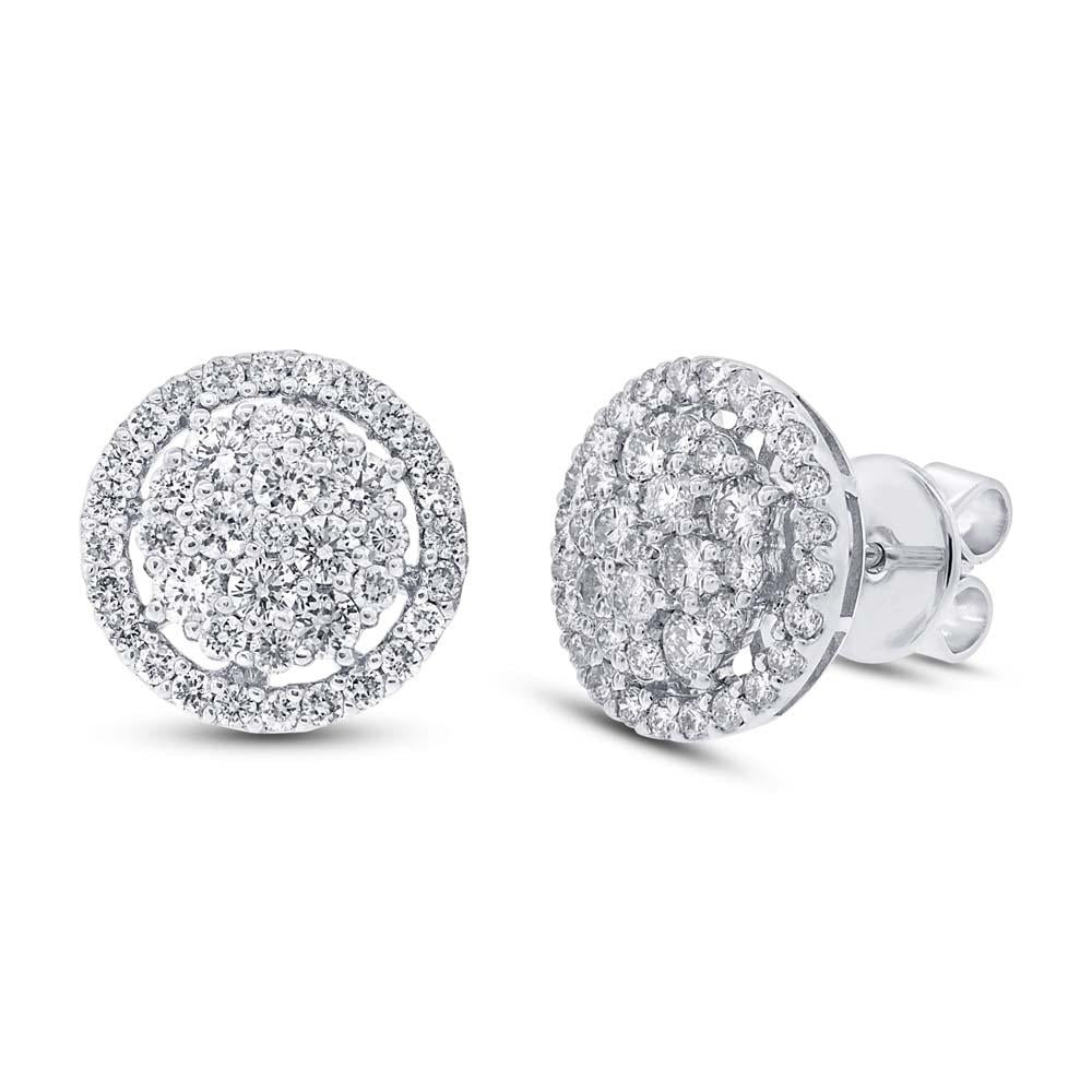 18k White Gold Diamond Earring - 1.37ct