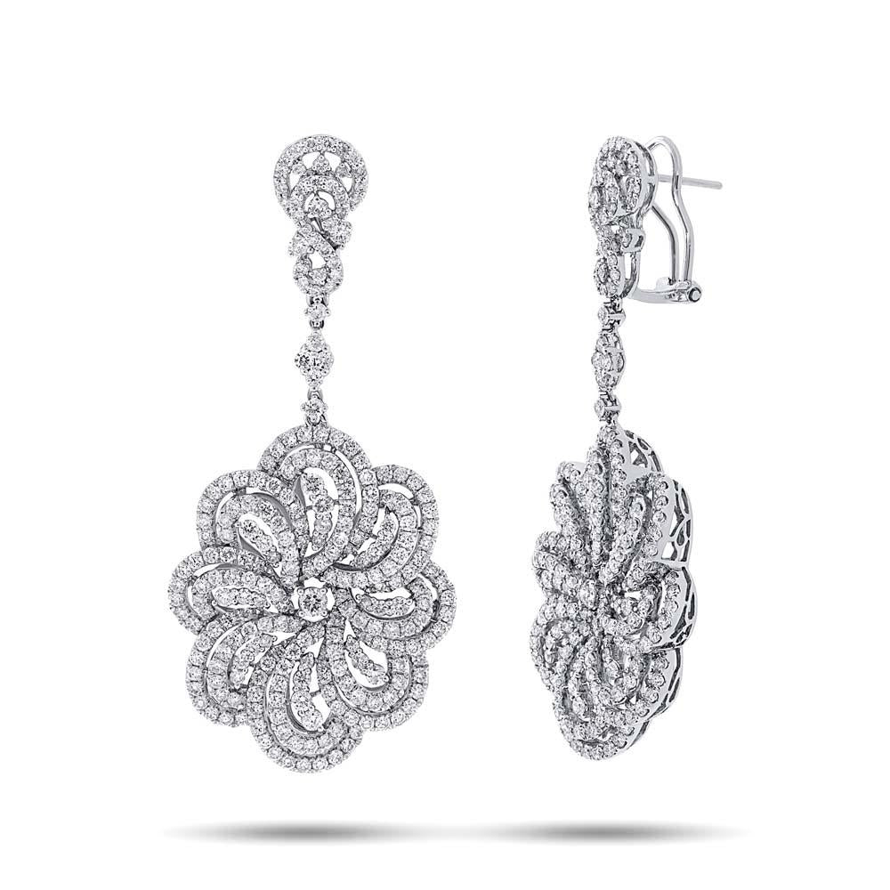 18k White Gold Diamond Earring - 8.24ct