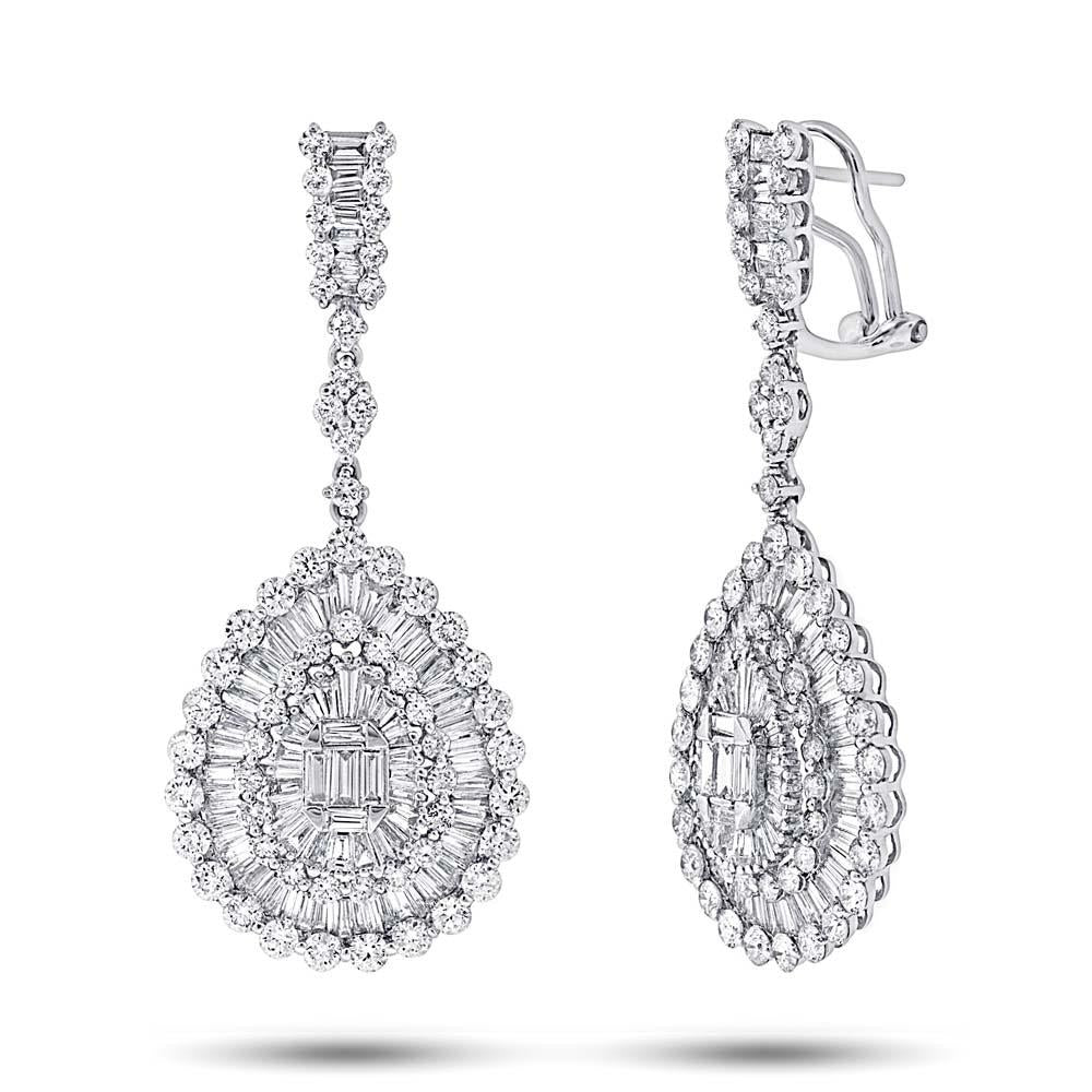 18k White Gold Diamond Earring - 7.05ct